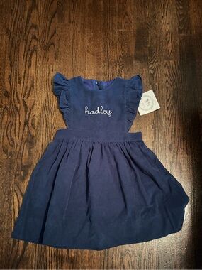 “Hadley” Navy Ruffle Sleeve Girls' Dress 4T NWT